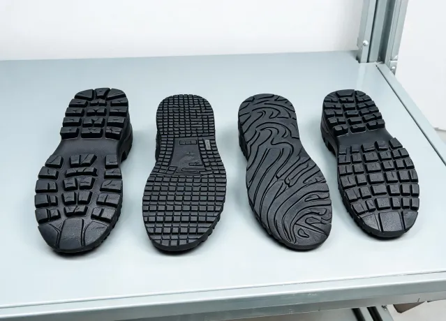 Boot outsole comparison bench