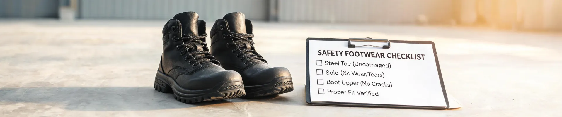 Safety footwear article header