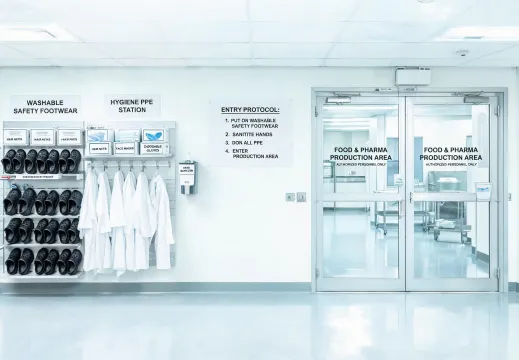 Food pharma hygiene footwear