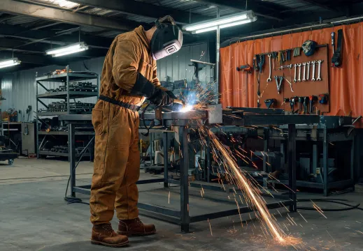 Manufacturing welding footwear bundle